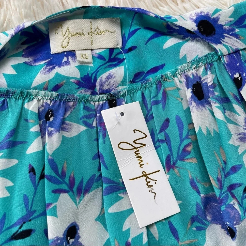 NWT Yumi Kim wrap dress in perfect day bouquet flower print silk size XS - Picture 6 of 10